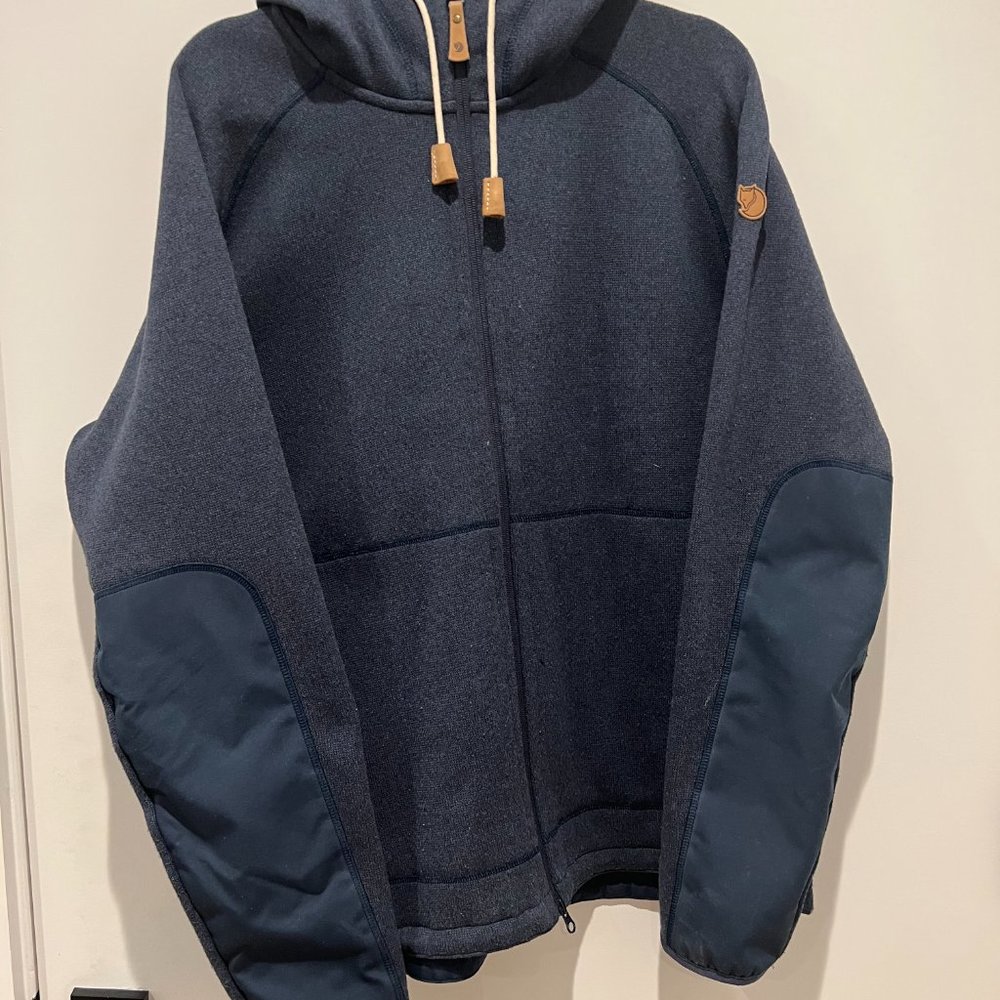 Fjallraven Ovik Fleece Hoodie - Navy